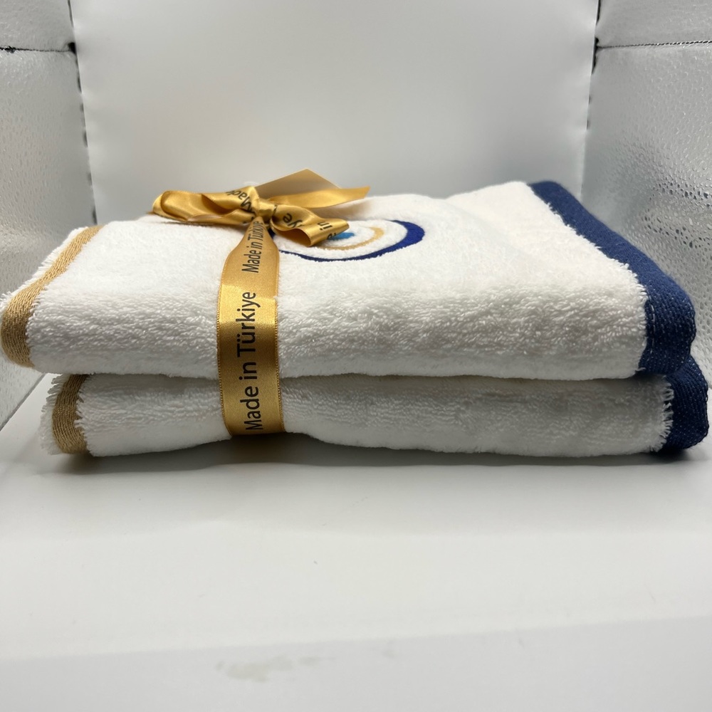 Enchante Home Evil Eye Set of 2 Hand Towels NEW - Picture 2 of 5